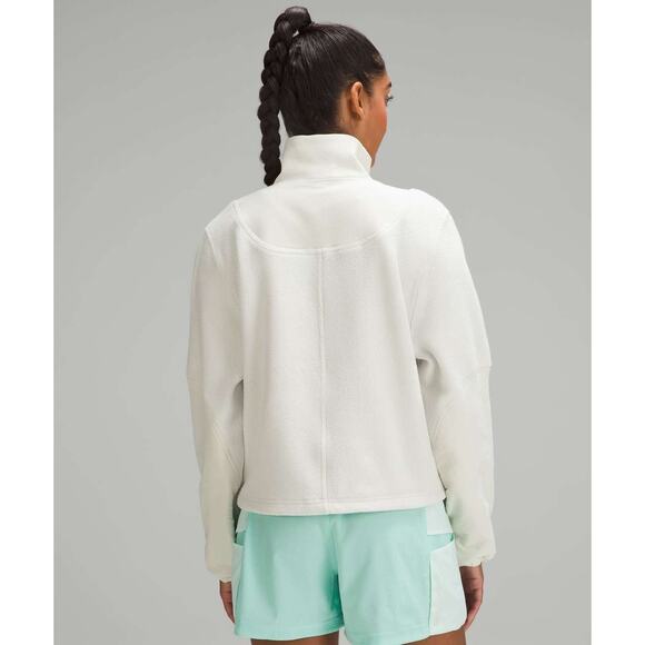 Lululemon Fleece Ripstop Hiking Pullover Women's Size 6 Bone Mockneck Sweatshirt - Picture 12 of 16